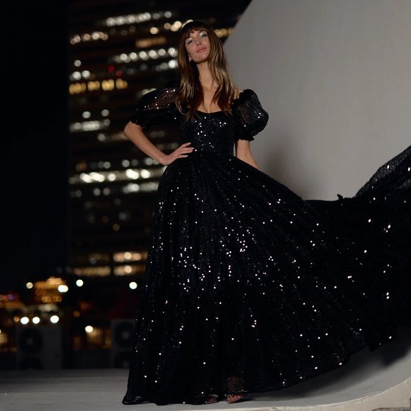 Selkie Onyx Sequin Ritz Gown - S / NWT - Picture 5 of 6